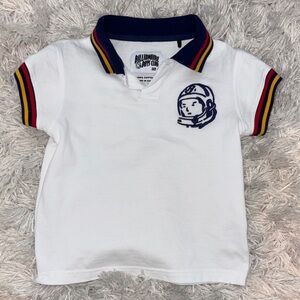 Billionaire Boys Club White Polo with Navy and Yellow Accents